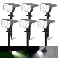 Solar Spot Lights Outdoor Waterproof, 3 Lighting Modes Solar Landscape Lights fo