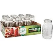 Ball Mason Regular Mouth Quart Glass Jar With Lid and Band 32oz Single Jar, 6-PK