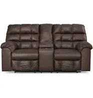 Ashley Derwin Reclining Loveseat with Console