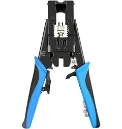 Coax Cable Crimper 3 in 1 Multifunctiona<wbr/>l Compression Adjustable Tool for F B...