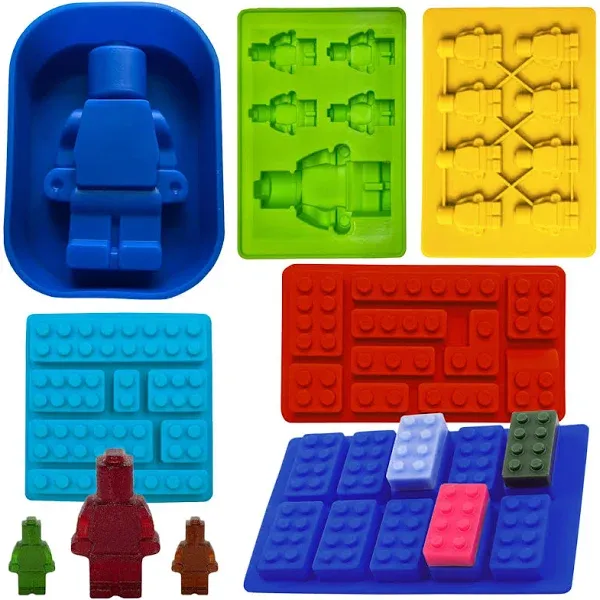 Building Block Silicone Molds for Baking Supplies - 6Pcs Brick Mold Silicone 