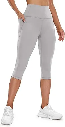 CRZ Yoga Women's Butterluxe High Waist Pockets Capri Leggings