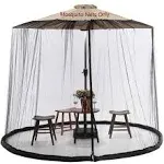 9/10 FT Mosquito Net For Patio Umbrella Outdoors Screen Polyester 9/10ft