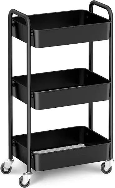 CAXXA 3-Tier Rolling Metal Storage Organizer