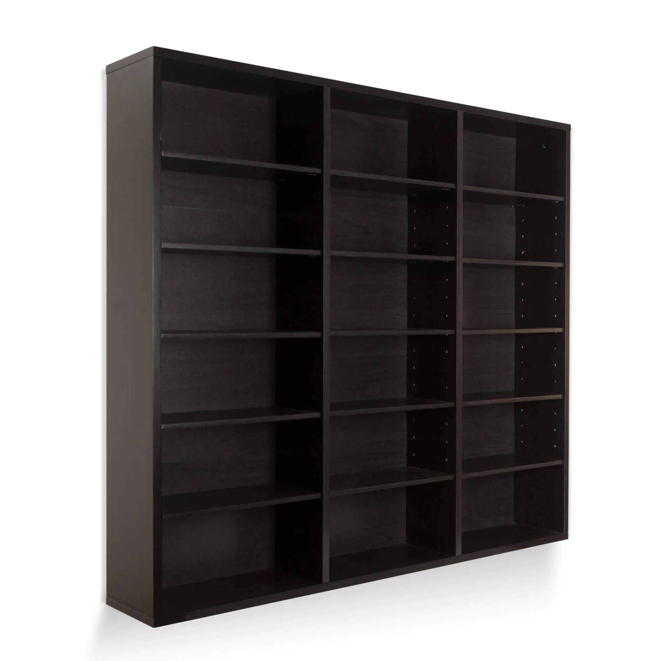 Oskar 540 Wall Mounted Media Storage Espresso Cabinet, Large