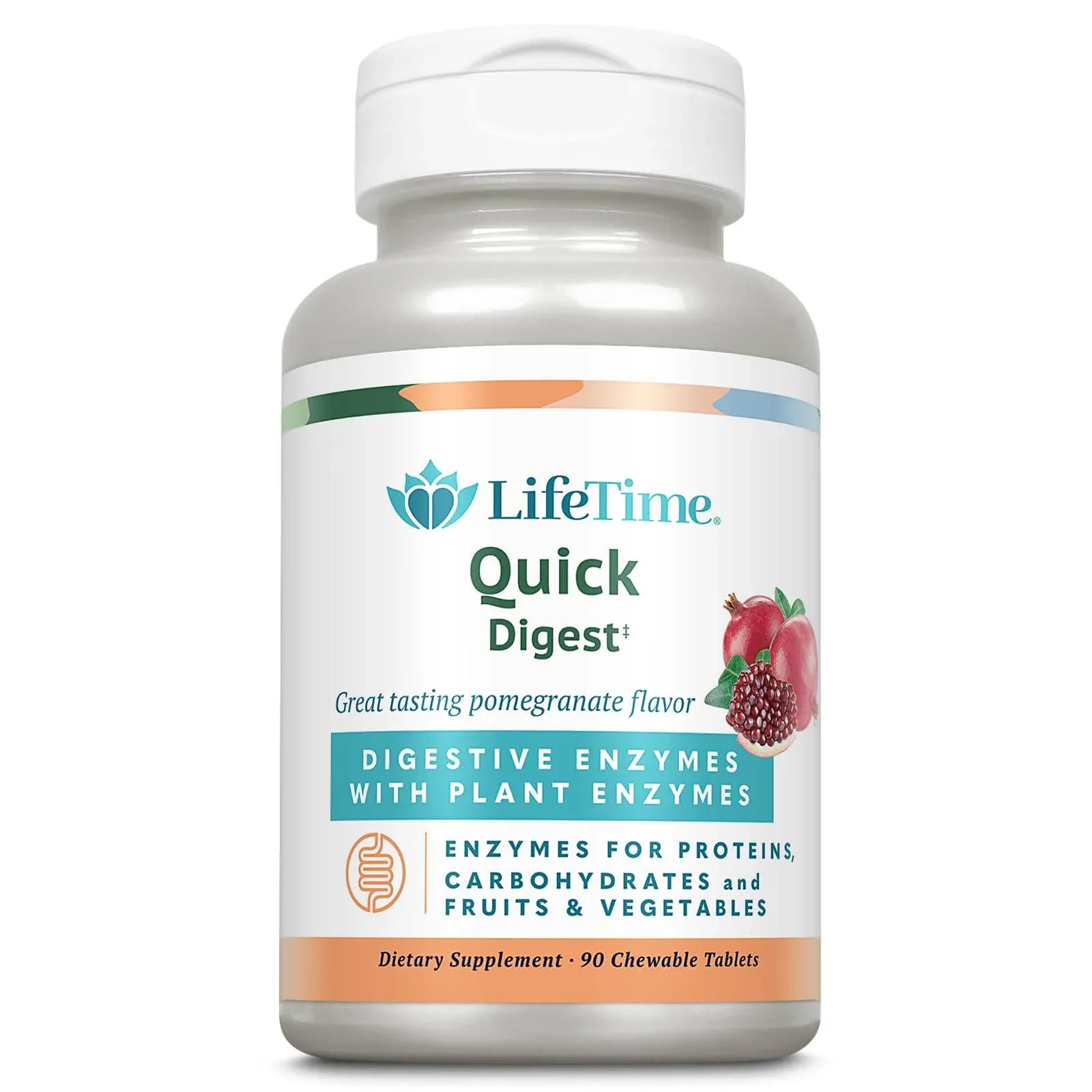 Quick Digest | Digestive Support Enzymes by LifeTime Papaya Flavor