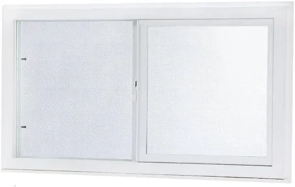 IPS 32"W x 14"H White Vinyl Single Sliding Basement Window