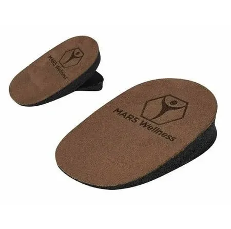 Adjustable Orthopedic Heel Lift for Pain and Small (Pack of 2), Brown 