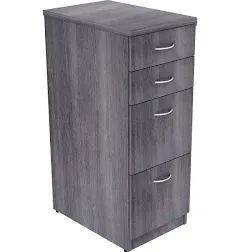 Lorell LLR16211 - Relevance Series Charcoal Laminate Office Furniture Storage Cabinet - 4-Drawer