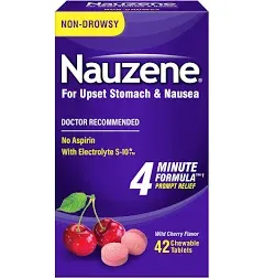 Nauzene For Upset Stomach & Nausea Chewable Tablets