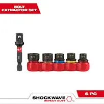 Milwaukee Shockwave Impact Extractor Set