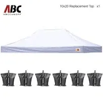 ABCCANOPY Replacement Canopy Top for Pop Up Canopy Tent