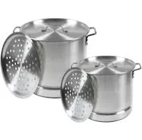 IMUSA Steamer Set Containing a 28qt and 10qt Steamer