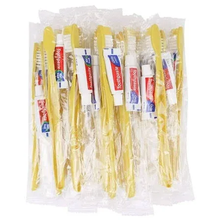 XuEZOioy Disposable Toothbrushes with Toothpaste