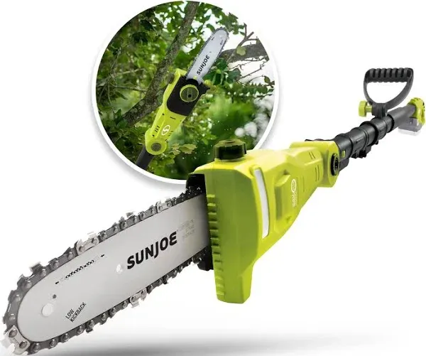 Sun Joe 1-Battery 24 V Lithium-Ion 8-in Electric Telescoping Cordless Pole Chainsaw 24V-PS8-LTE