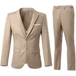 Men Suit Set Slim Fit Wedding Suit Business Suit Champagne Prom Grooms