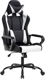 BestOffice High-Back Gaming Chair PC Office Chair Computer Racing Chair PU Desk Task Chair Ergonomic Executive Swivel Rolling Chair with Lumbar