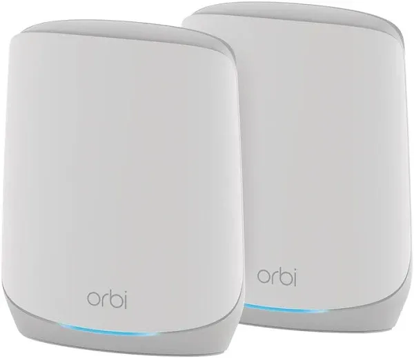 Netgear - Orbi 750 Series AX5200 Tri-Band Mesh Wi-Fi 6 System (2-Pack) - White