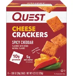 Quest Nutrition, Cheese Crackers, Spicy Cheddar