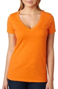 Next Level Ladies' CVC Deep V-Neck T-Shirt