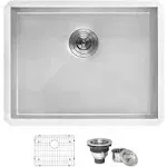 Ruvati RVU6100 23" x 18" x 12" Deep Laundry Utility Sink Undermount 16 Gauge Stainless Steel