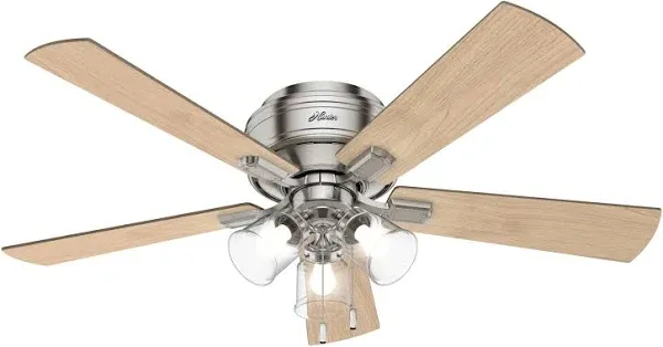 Hunter® Crestfield 52" Brushed Nickel Indoor LED Ceiling Fan