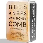 Bushwick Kitchen Bees Knees Raw Honeycomb, 100% Edible, All-Natural Gourmet Honeycomb in Double Sealed Packaging 7 oz., Acacia Honey Comb with Sweet