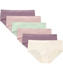 Hanes Tween Girls Underwear, Seamless Girls Panties, Boyshort & Hipster, Assorted Colors, 6-Pack