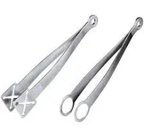 Lot of 2 Prepworks By Progressive Stainless Steel Appetizer Tongs Clamp Serving