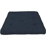 Dhp Eve 8 inch Thermobonded High Density Futon Mattress Full in Blue Microfiber