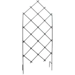 Achla Designs FT-30 Freestanding Lattice Wrought Iron Garden Trellis, Graphite