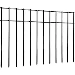 Adavin Twenty Piece Small or Medium Animal Barrier Fence W Spike Spacing Black