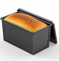 2 Pack Pullman Loaf Pan with Lid - 1 Lb/0.5 Lb Dough Capacity 2Size - for Loaf P