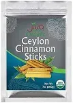 Jiva Organics Authentic Ceylon Cinnamon Sticks, 7.05 oz, Approx. 45 sticks, 3 inch, fair trade, gluten free, GMO free from Sri Lanka (Pack of 12)