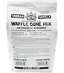 Carnival King Vanilla Waffle Cone Mix 5 lb. Bag (6Case)