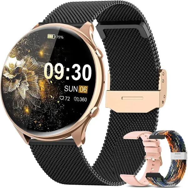 elfofle Smart Watches for Women,1.39" Fitness Tracker with Answer/Make Calls/Sleep Monitor/IP67 Waterproof /120 Sport mode/Sleep Monitor Watch