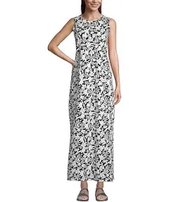 Lands' End Women's Sleeveless Swim Cover-Up Maxi Dress