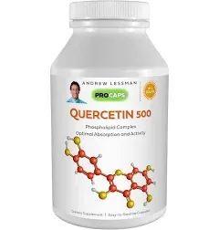 ANDREW LESSMAN Quercetin 500-120 Capsules - 500 mg Unique Quercetin Phospholipid Complex, Highly Absorbable Formula to Support Healthy Heart, Circulatory and Immune Function. No Additives.