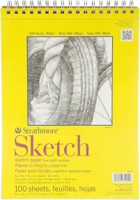 Strathmore 300 Series Sketch Paper Pads 100-sheet pad  9X12 in