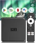 Android 11.0 TV Box - G1 Smart TV Box Compatible with Netflix Google Certified, 4GB Ram+32gb ROM Streaming Media Player, 4k60fps HDR 10+, Dolby