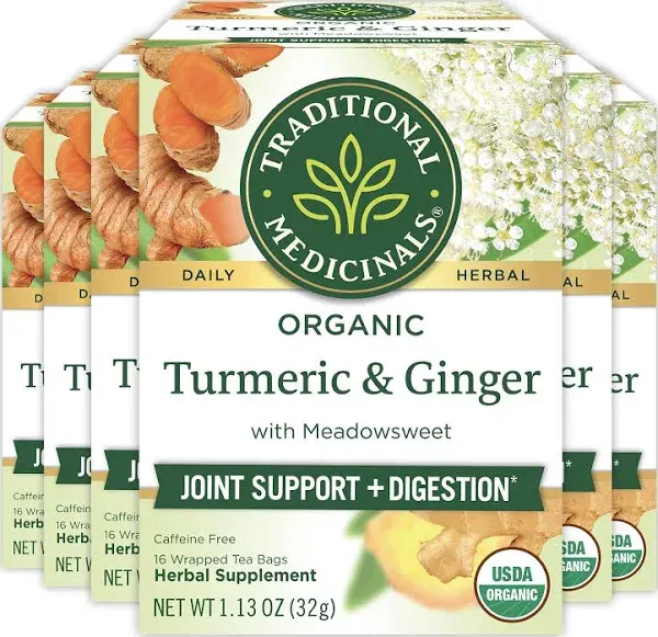 Traditional Medicinals Organic Turmeric with Meadowsweet & Ginger Tea