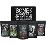 Bones Coffee Company New Flavors! Favorite Flavors Sample Pack | 4 oz Pack of 5 Assorted Ground Coffee Beans (Ground)