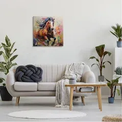 Stupell Industries Vivid Horse Galloping Canvas Wall Art