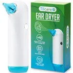 Electric Ear Dryer for Swimmer’s Ear by Tilcare - Rechargeable Ear Drying Water Remover for Swimming, Showering, and Hearing Aids - Comes with 3 Ear Drying Tips & Carrying Pouch