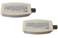 Dualcomm Ethernet Over Coax EOC Adapters