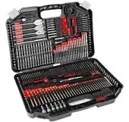 COMOWARE Drill Bit Set, 246 Pcs Drill Bits for Cordless Drill, Drill Driver Bit Set for Wood, Metal, Masonry, Cement and Screwdriver Bits Set Combo Kit, Orange Case