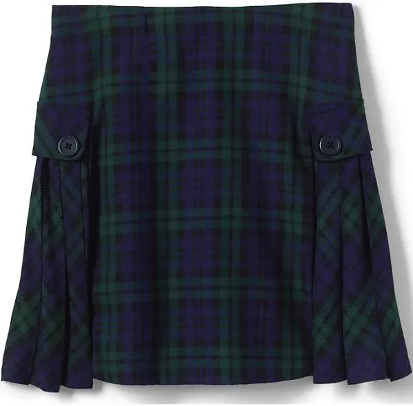 Lands' End School Uniform Women's Solid A-line Skirt Below The Knee