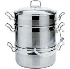 Norpro Krona 4 Piece Stainless Steel Steamer and Juicer Pot