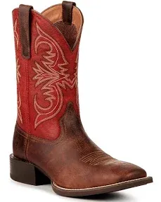 Ariat Men's 11" Sport Pardner Matte Tan & Brown Square Toe Boot