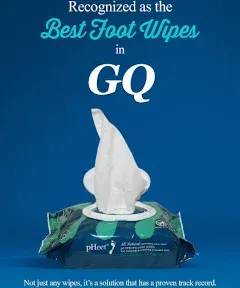 pHeet All-Natural Antifungal & Antibacterial Foot Wipes